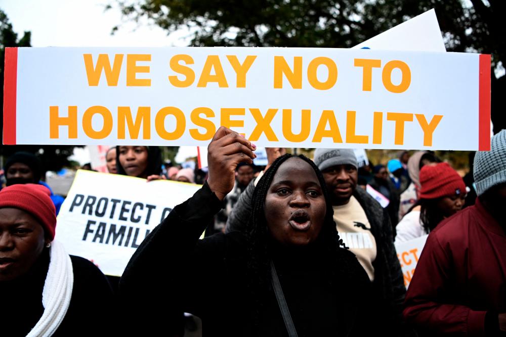 Manifestations anti-LGBTQ dans les rues de Gaborone au Botswana